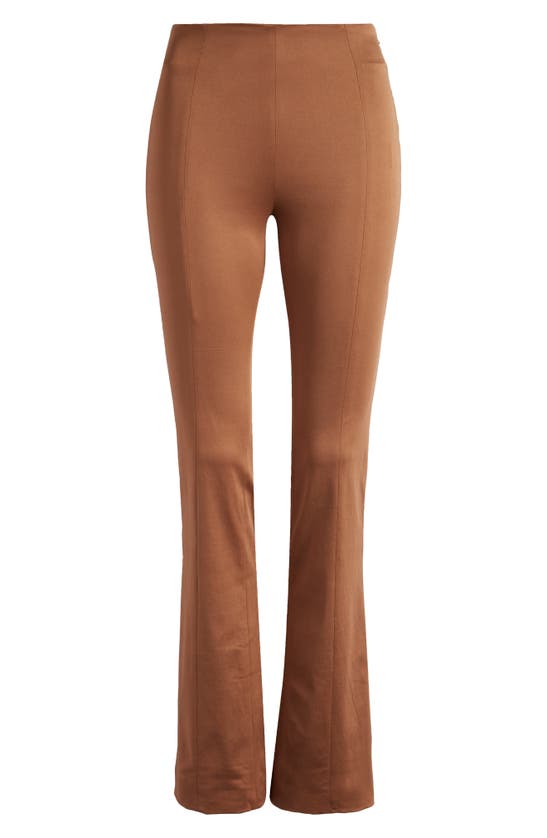 Shop Mistress Rocks Flare Pants In Brown