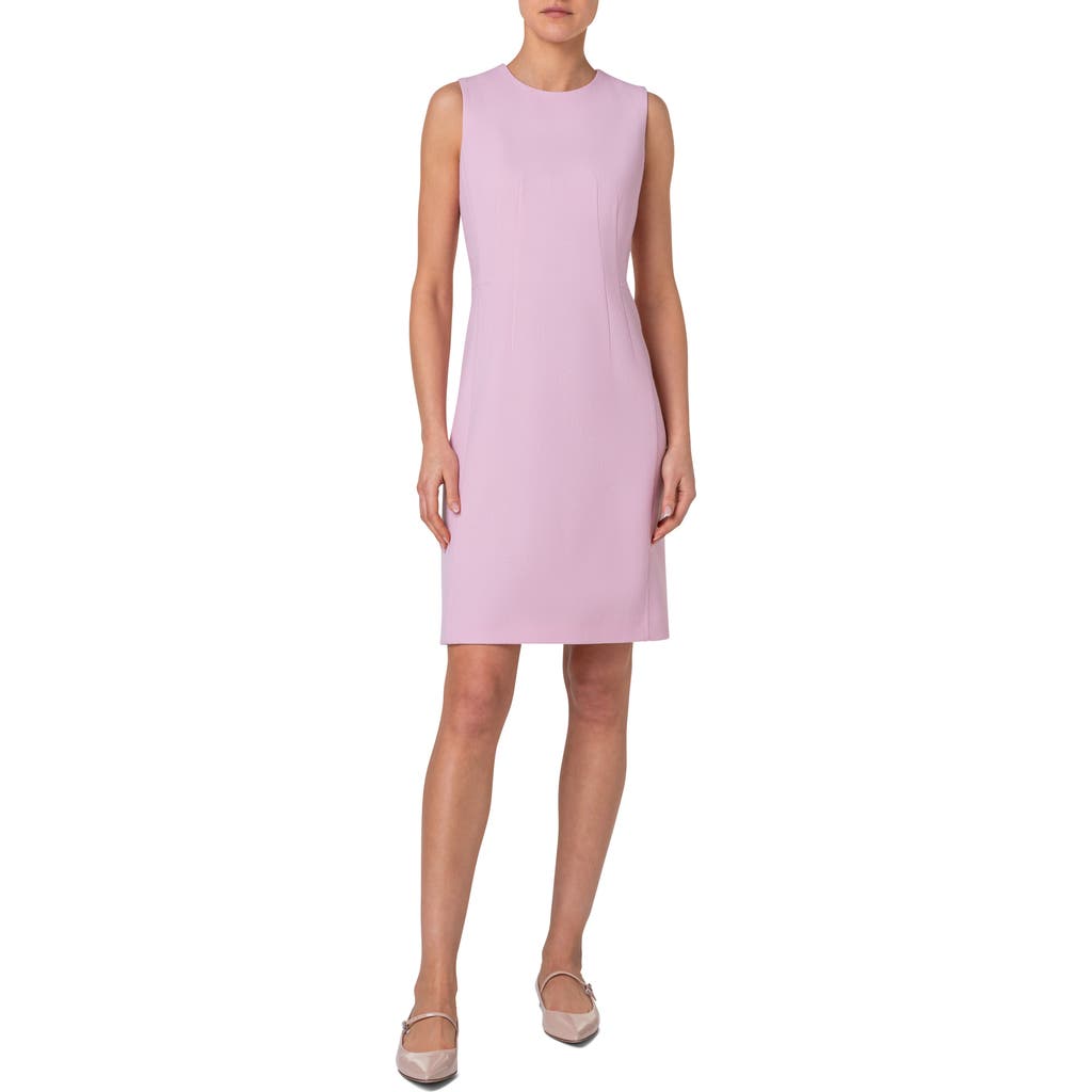 Akris Double-face Wool Crepe Sheath Dress In Lotus