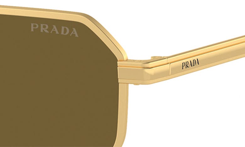 Shop Prada 59mm Pillow Sunglasses In Matte Gold