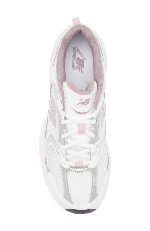 Shop New Balance Gender Inclusive 530 Sneaker In White/silver Metallic