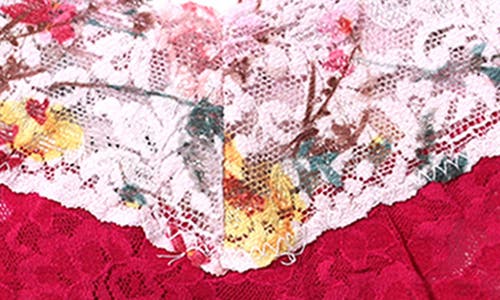 Shop Hanky Panky Signature Lace Original Rise Thong In Venetian Pink/blanche Fleur