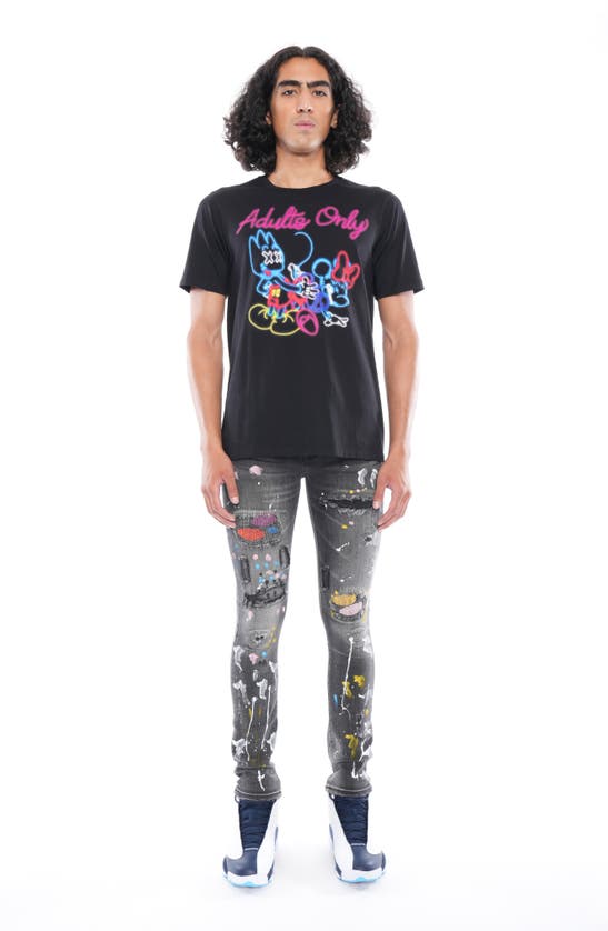 Cult Of Individuality Punk Super Skinny Jeans In Burst In Burst