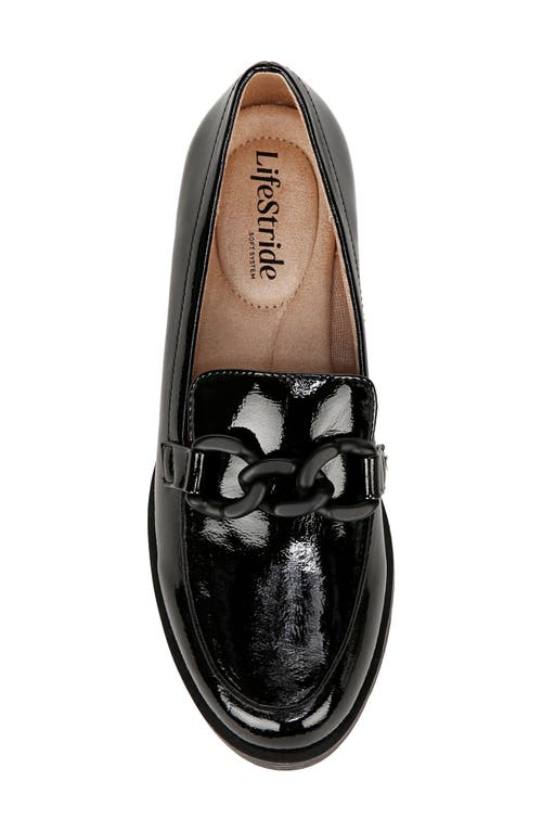 Shop Lifestride London 2 Chain Loafer In Shiny Black