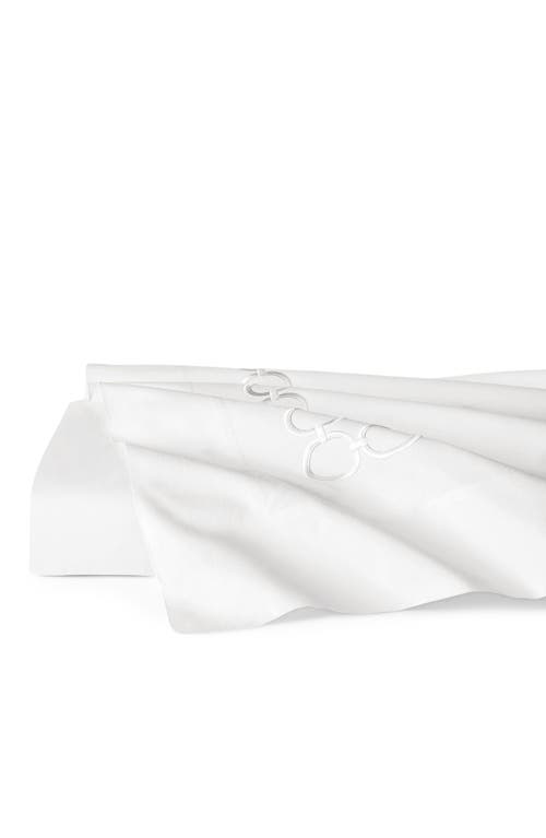 SFERRA Catena Flat Sheet in White/Lunar at Nordstrom