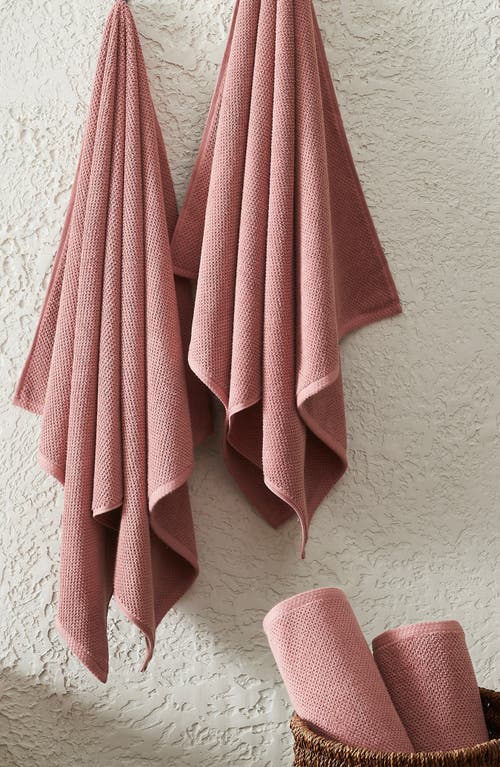 Woven & Weft 4-pack Popcorn Textured Towels In Desert Rose
