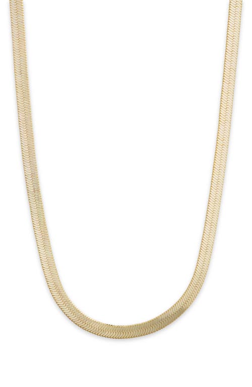 Melinda Maria Herringbone Chain Necklace in Gold