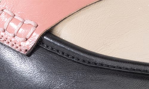 Shop Seychelles Sooner Or Later Loafer In Black/pink Leather