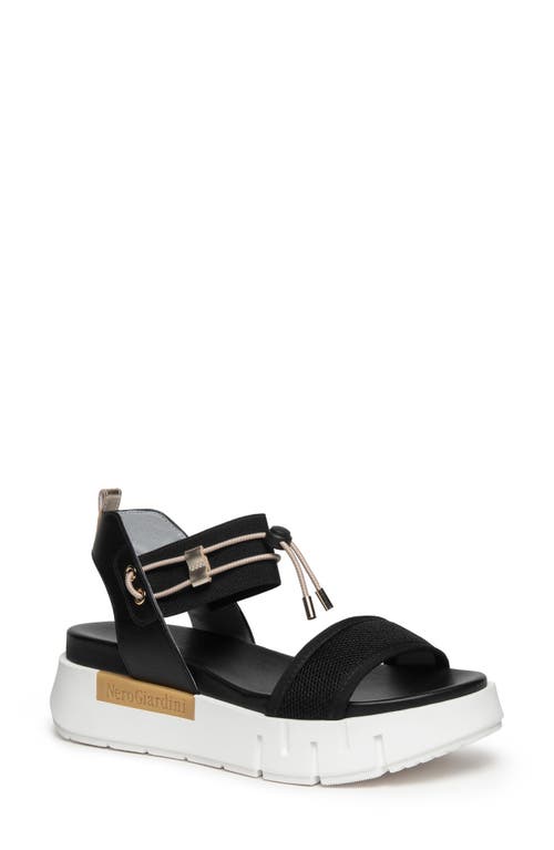 Nerogiardini Platform Sandal In Black