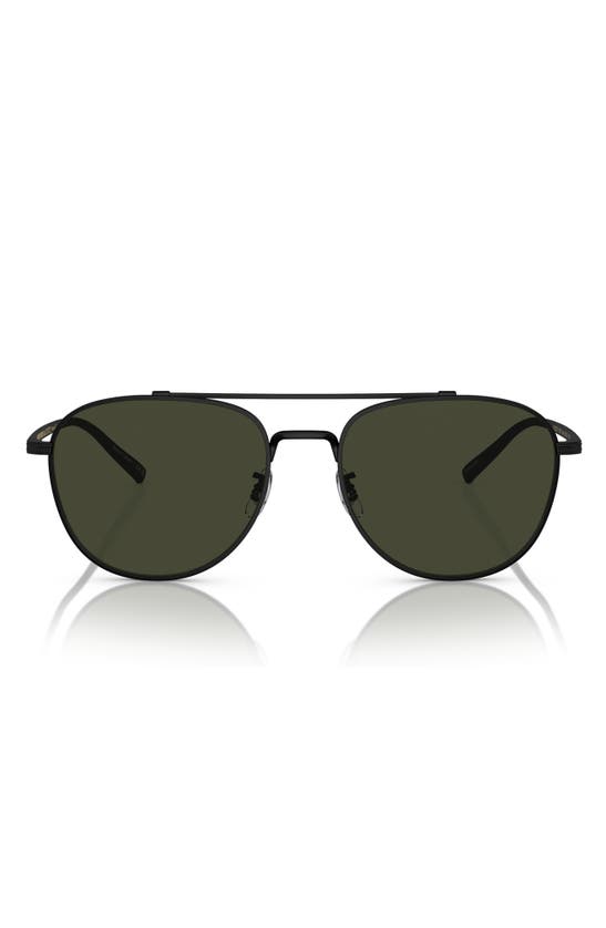 Shop Oliver Peoples 55mm Rivetti Polarized Pilot Sunglasses In Matte Black