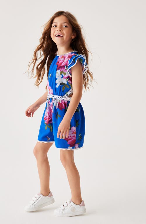 Shop Baker By Ted Baker Kids' Citrus Bloom Romper In Blue