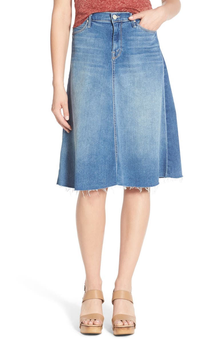 MOTHER Fray Denim Circle Skirt | Nordstrom