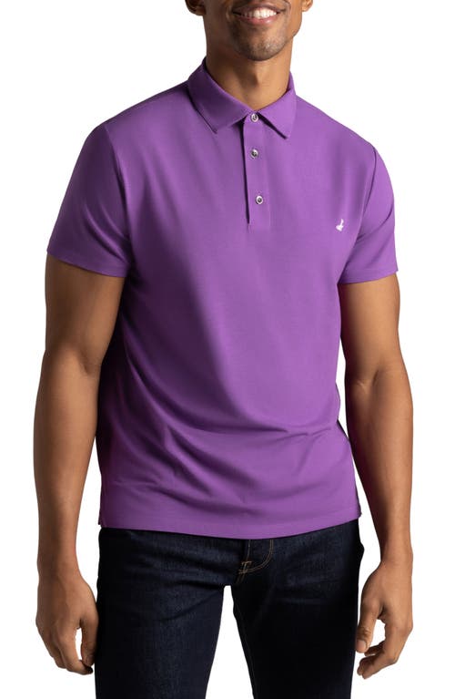 Mojave Supima Cotton Blend Feather Jersey Polo in Dusted Grape