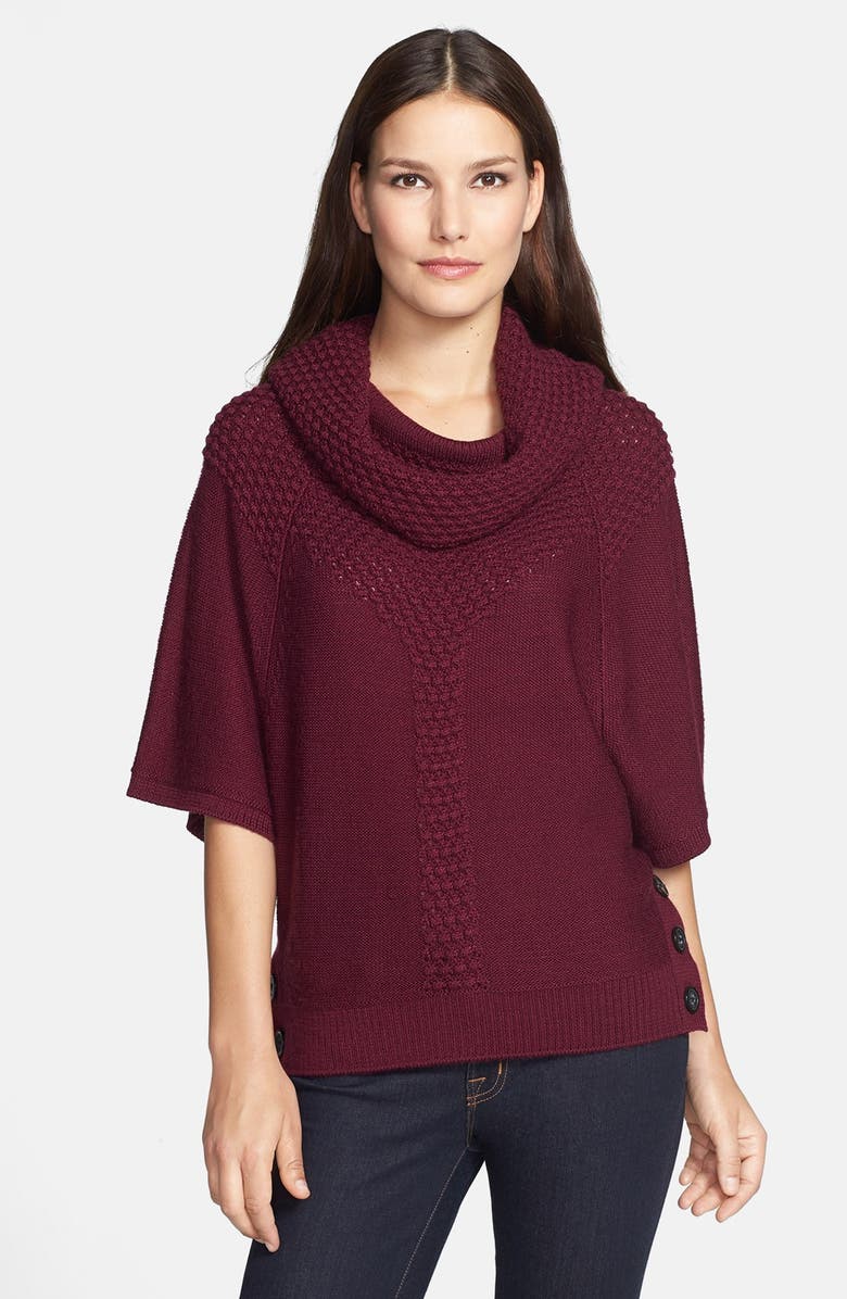 Adrianna Papell Dolman Sleeve Pullover Sweater with Removable Cowl Neck ...
