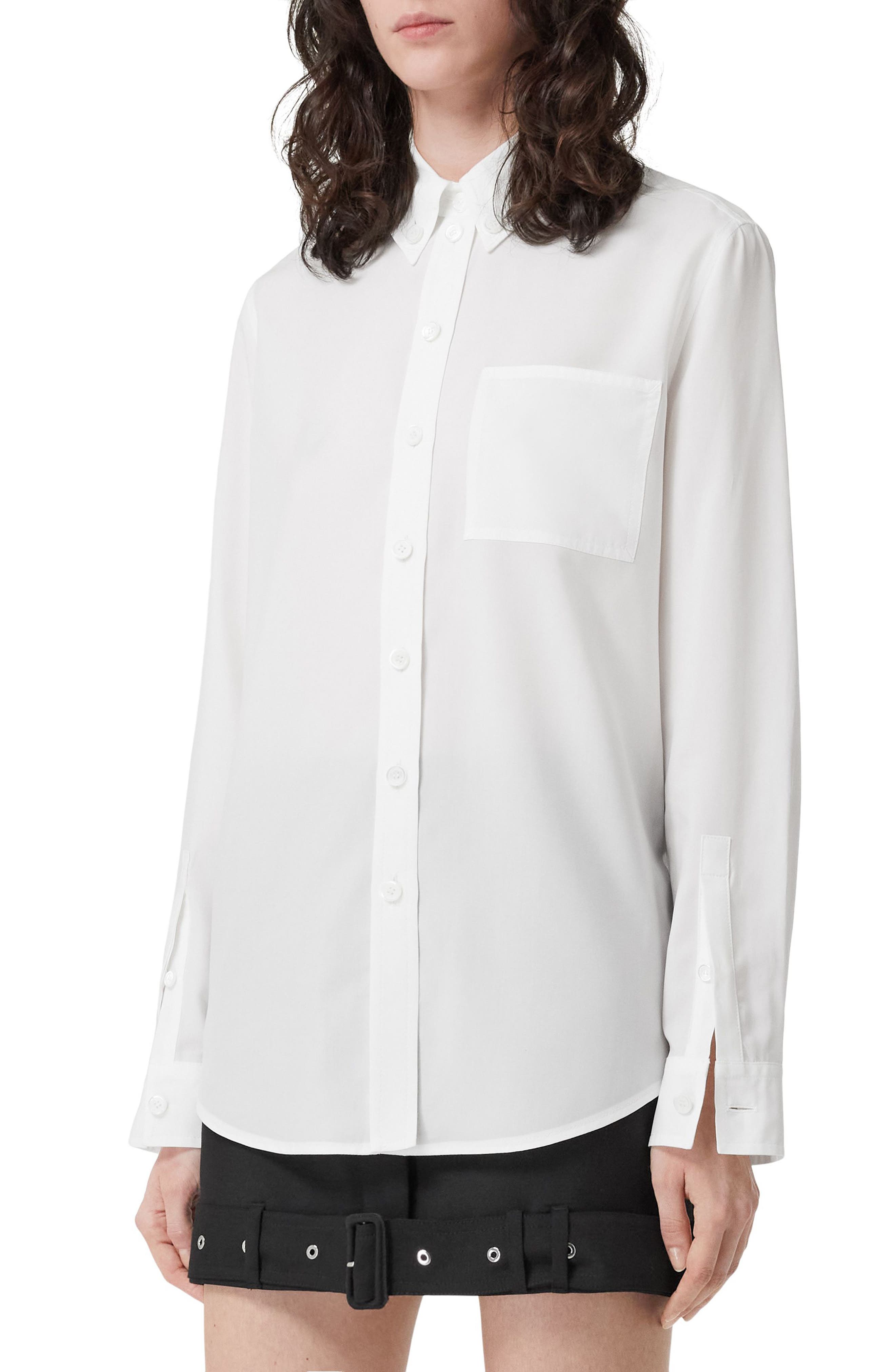 burberry white shirt women's