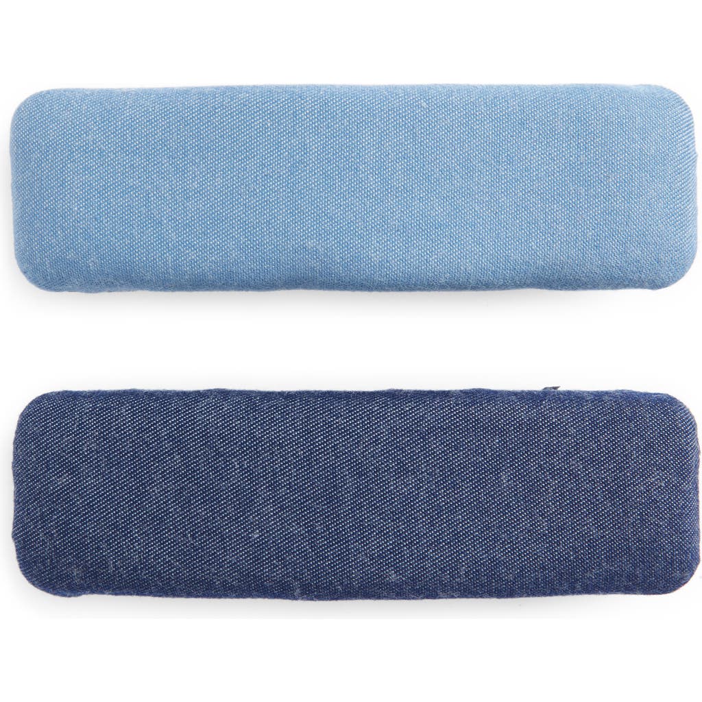 Tasha Assorted 2-pack Denim Barrettes In Blue