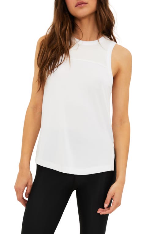 Beach Riot Lusa Mesh Yoke Tank White at Nordstrom,