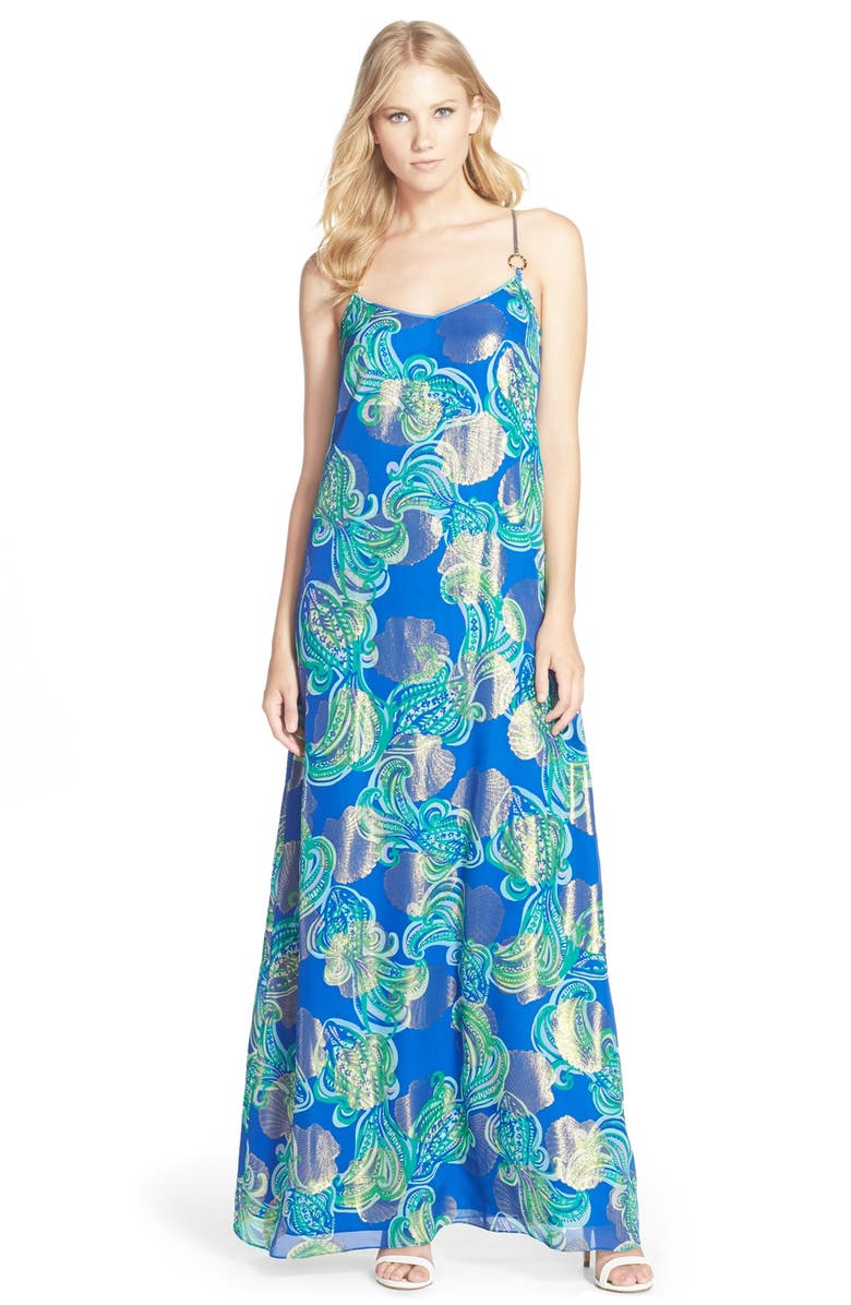 Lilly Pulitzer® 'Dusk' Print Silk Blend A-Line Maxi Dress | Nordstrom