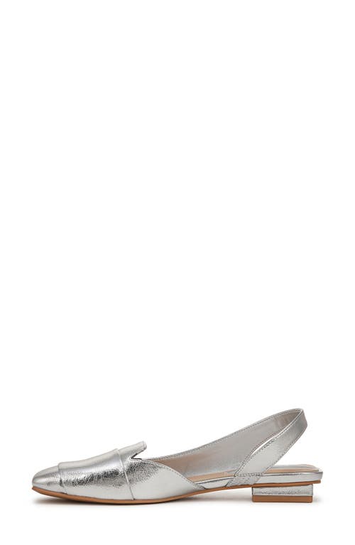 Shop Franco Sarto Teagan Slingback Half D'orsay Flat In Silver