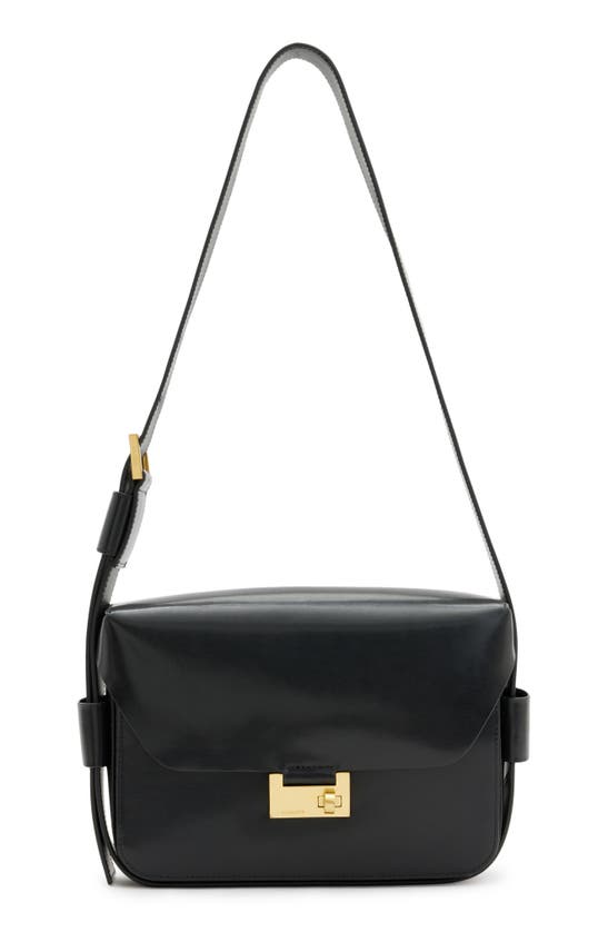 Shop Allsaints Etienne Leather Shoulder Bag In Black