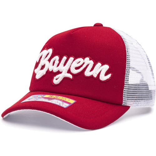 FAN INK Men's Red/White Bayern Munich Freshman Trucker Snapback Hat