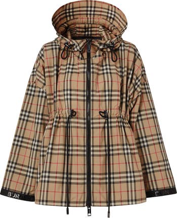 Burberry Bacton Vintage Check Hooded Jacket | Nordstrom