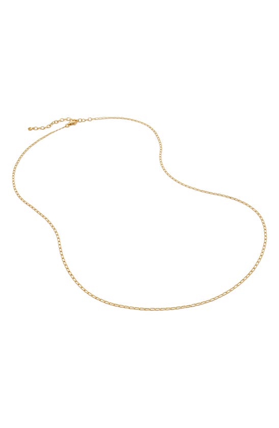 Shop Monica Vinader Oval Link Chain Necklace In 18ct Gold Vermeil