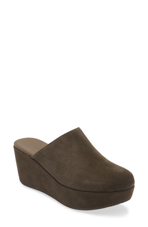 Shop Chocolat Blu Yoma Platform Clog In Olive Suede