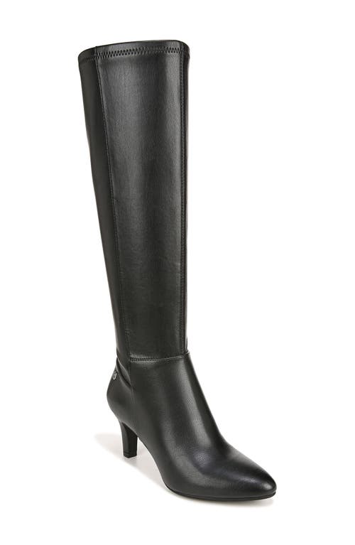 Gracie Knee High Boot in Black Leather