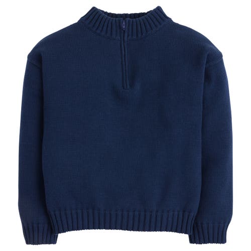 Little English Kids' Quarter Zip Sweater in Navy 