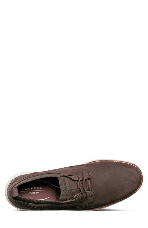 Shop Rockport Lukah Sock Derby In Dark Brown