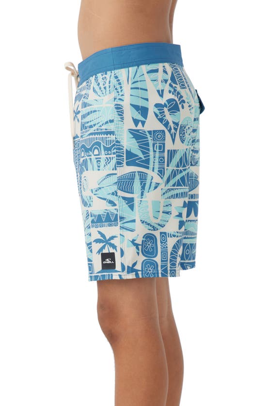 Shop O'neill Kids' Hyperfreak Mysto Swim Trunks In Copen Blue