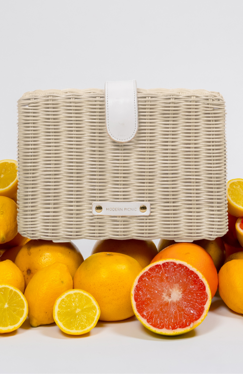 Modern Picnic The Snacker In White Wicker