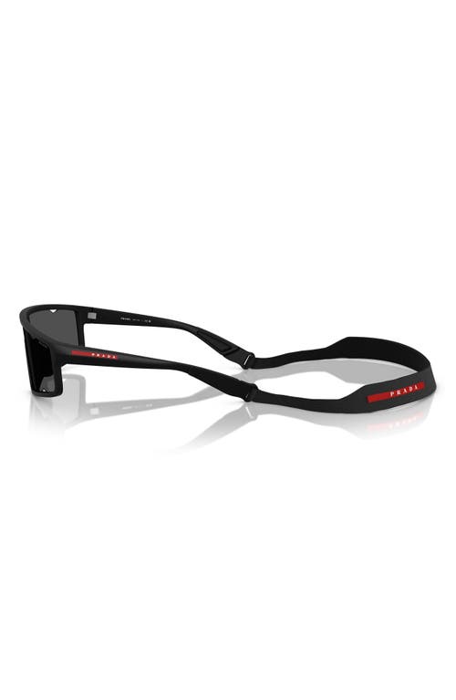 Prada Ps A03s 141mm Rectangular Sunglasses In Matte Black