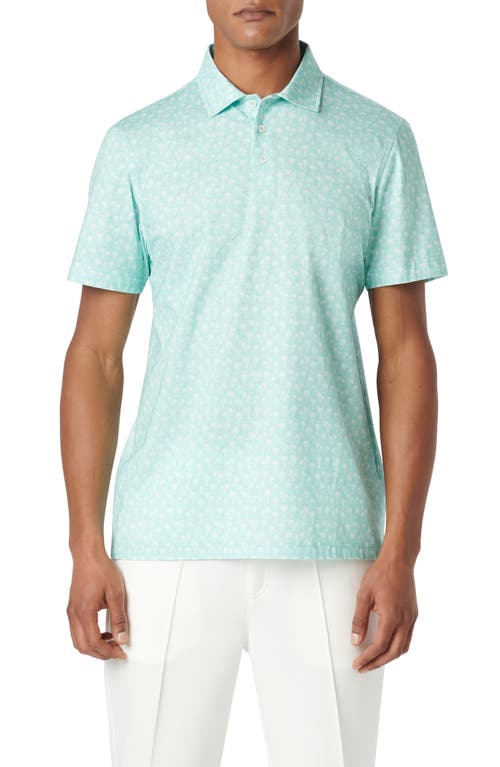 Shop Bugatchi Victor Ooohcotton® Palm Print Polo In Mint