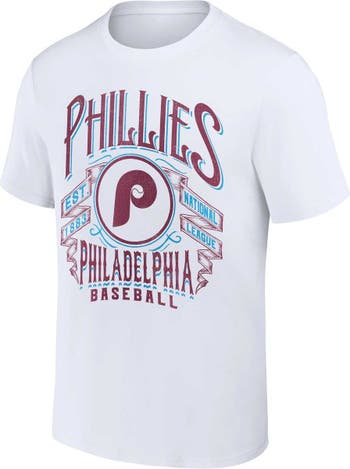 Mitchell and Ness Philadelphia Phillies Light Blue Logo Traditional Short Sleeve Fashion T Shirt, Light Blue, 100% Cotton, Size L, Rally House