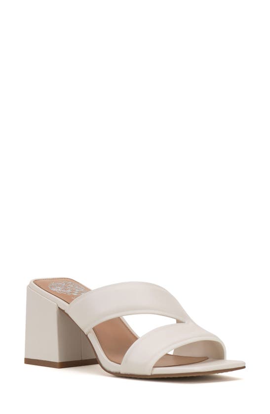 Vince Camuto Jinani Block Heel Slide Sandal In Coconut Cream