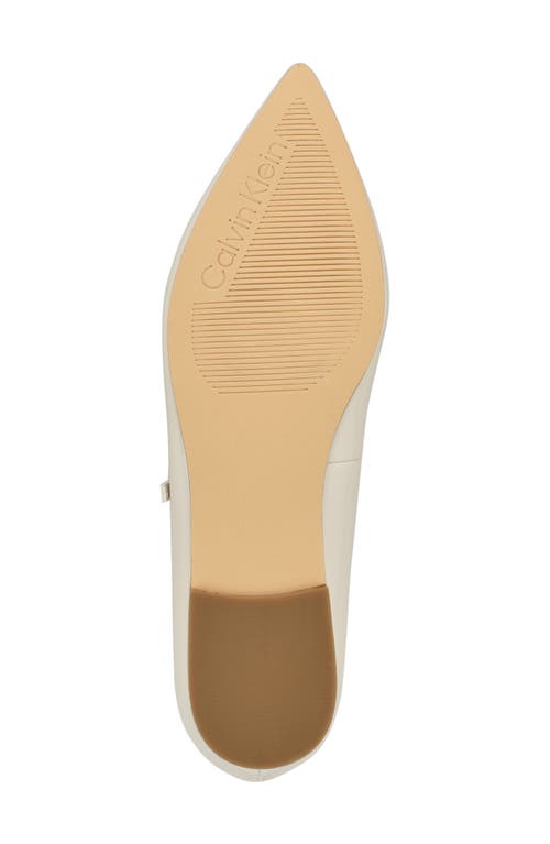 Shop Calvin Klein Kamryn Pointed Toe Flat In Ivory