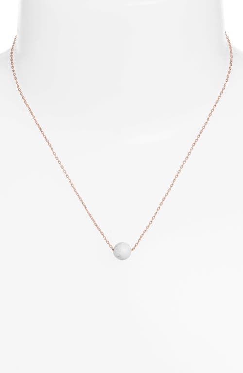 Shop Knotty Pendant Necklace In Rose Gold/white