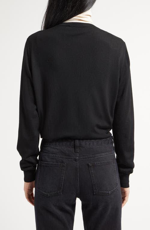 Shop The Row Haius Wool V-neck Sweater In Black