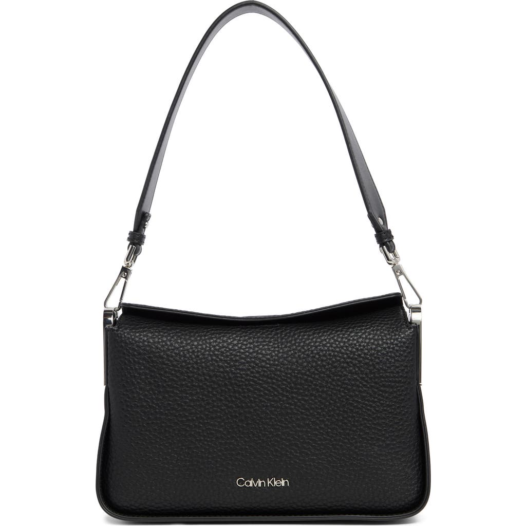 Calvin Klein Fay Shoulder Bag In Black/silver