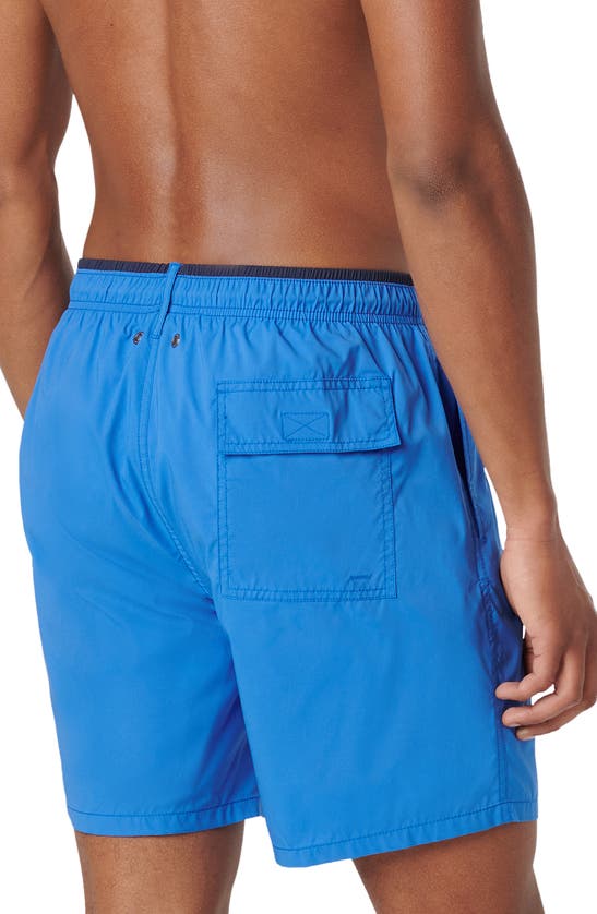 Shop Bugatchi Quinn Swim Trunks In Classic Blue