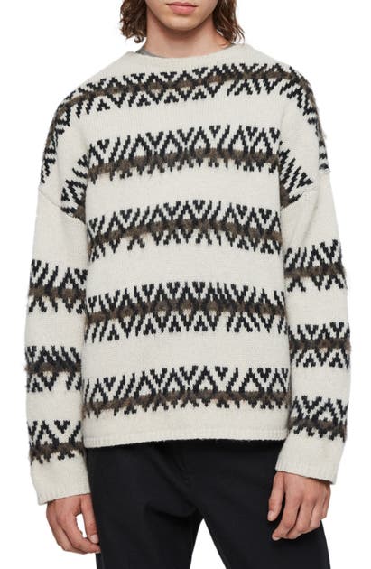ALLSAINTS ORVIK FAIR ISLE WOOL BLEND SWEATER,MK065R