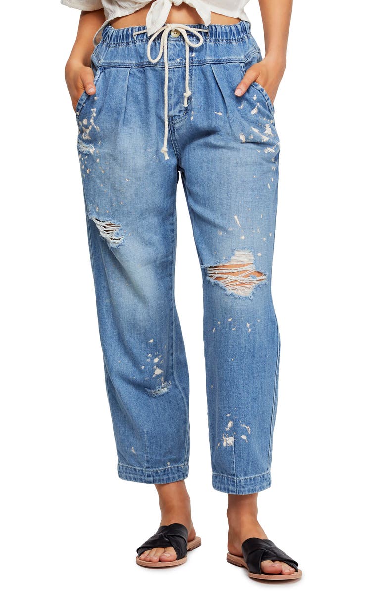 Free People Ripped Straight Leg Jeans | Nordstrom