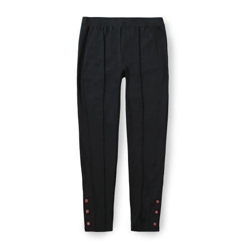 Shop Hope & Henry Button Cuff Ponte Pant In Black