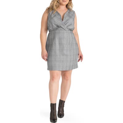 Plus Size Standards & Practices Puffy Sleeveless Dress, Black
