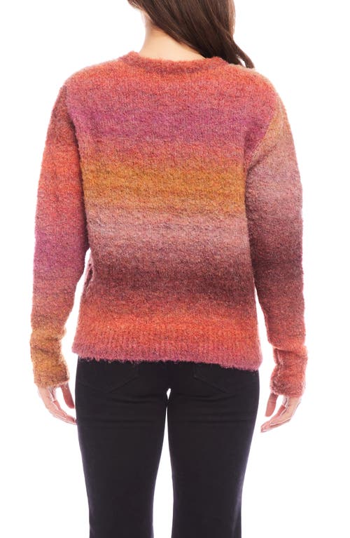 Karen Kane Ombre Boucle Sweater In Sunset