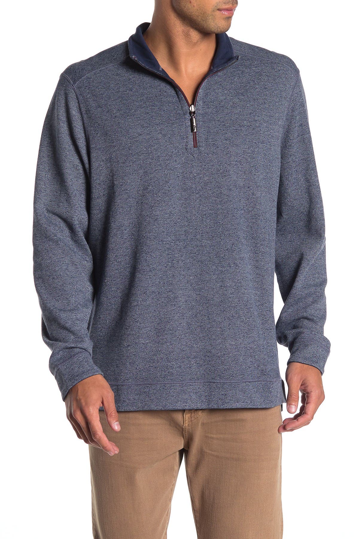 Half Zip Reversible Pullover Sweater 