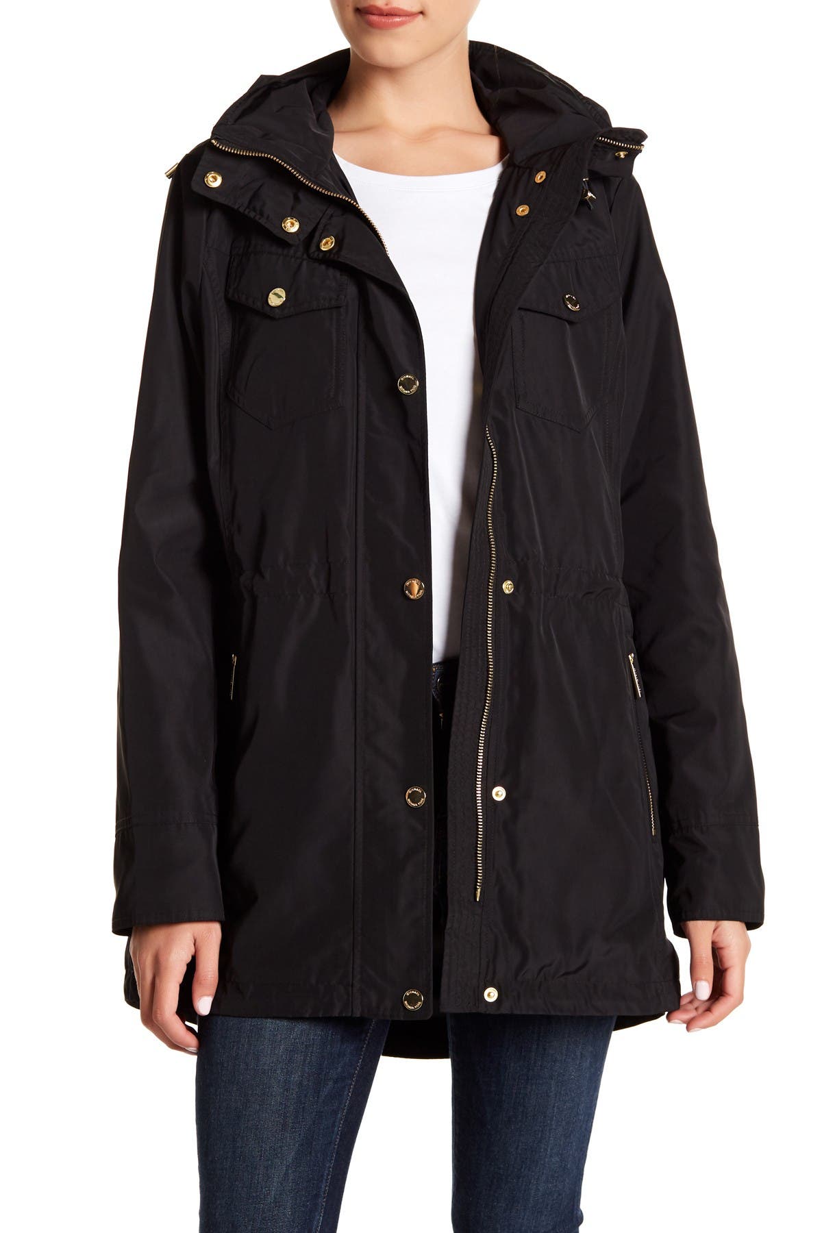 michael kors black rain jacket