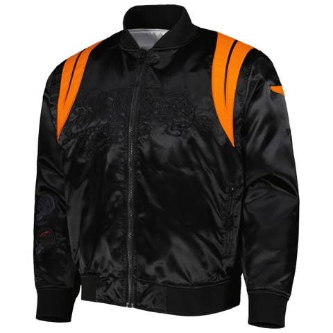 Cincinnati Bengals Starter Black and Orange Satin Jacket