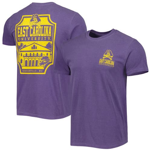 IMAGE ONE Men's Purple ECU Pirates Logo Campus Icon T-Shirt